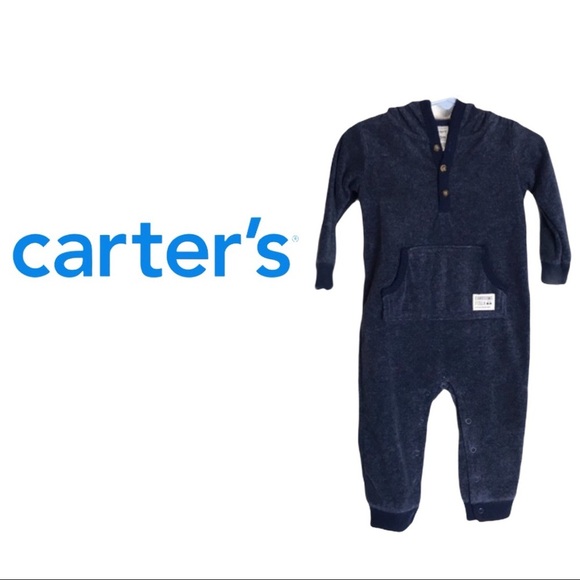 NWT Carter's Fleece Hooded Jumper - Blue Raccoon - Picture 1 of 12